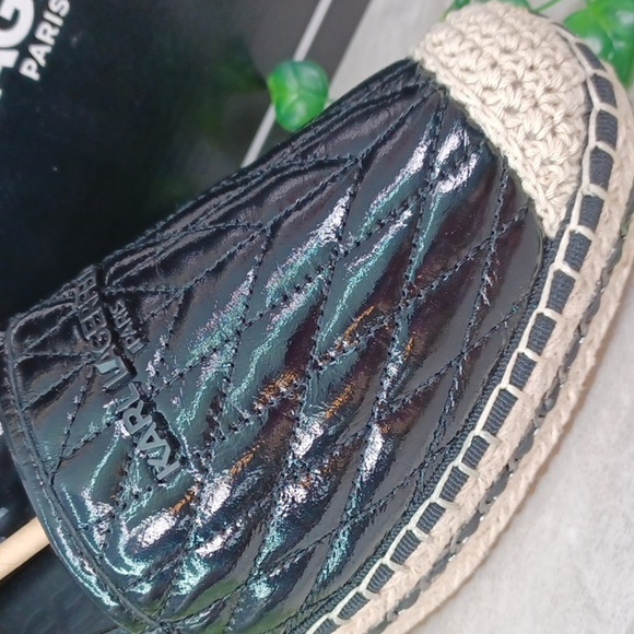 KARL LAGERFELD PARIS Desta Slip-On Espadrille Platform Flats NIB - Picture 3 of 8